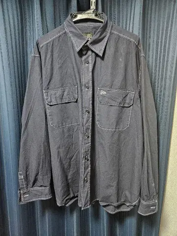 긴팔 오버 사이즈 가먼트 다이 셔츠 BLACK LABEL SS25