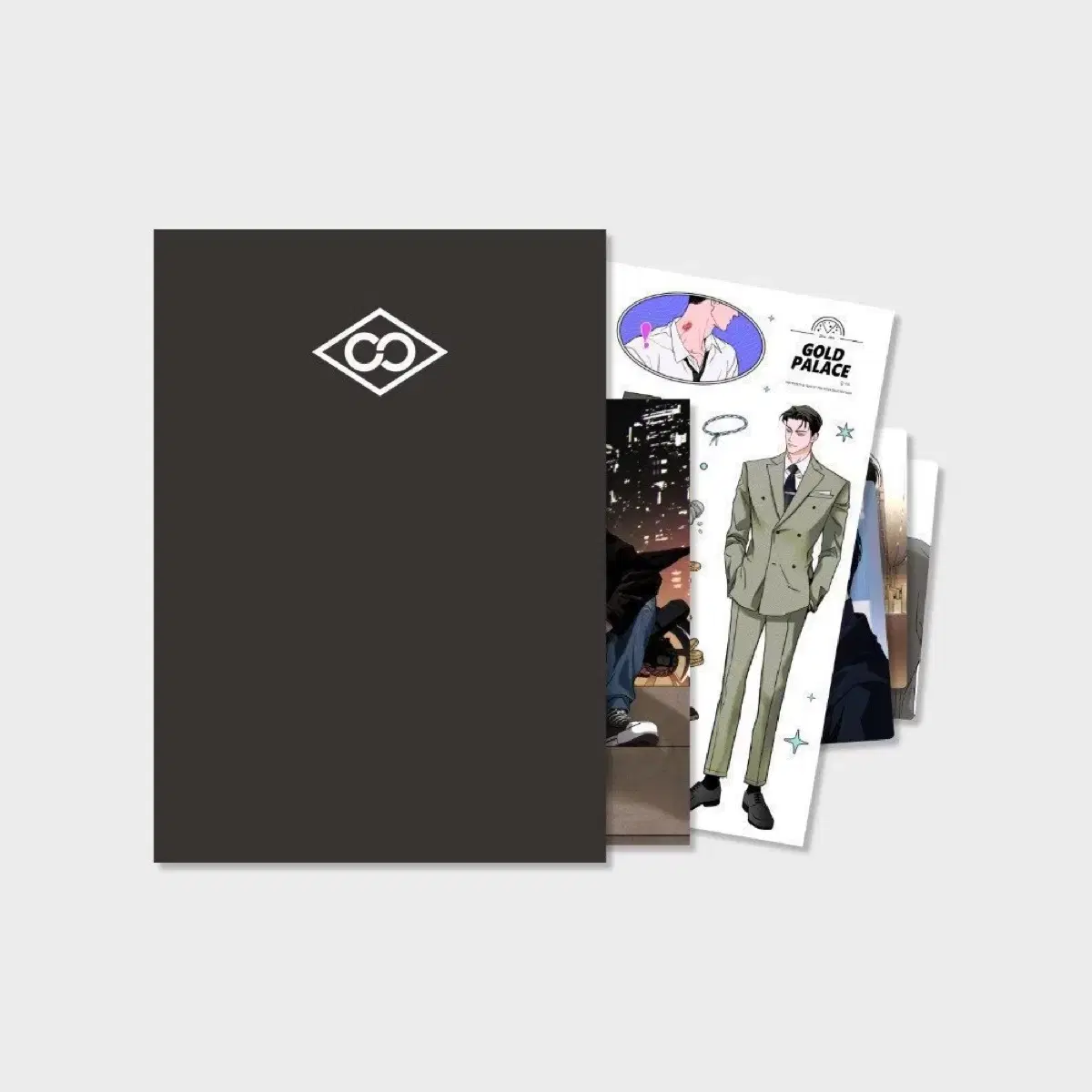 Pizza Delivery Man and Gold Palace Set (sealed) + (pet stand + 2 postcards)