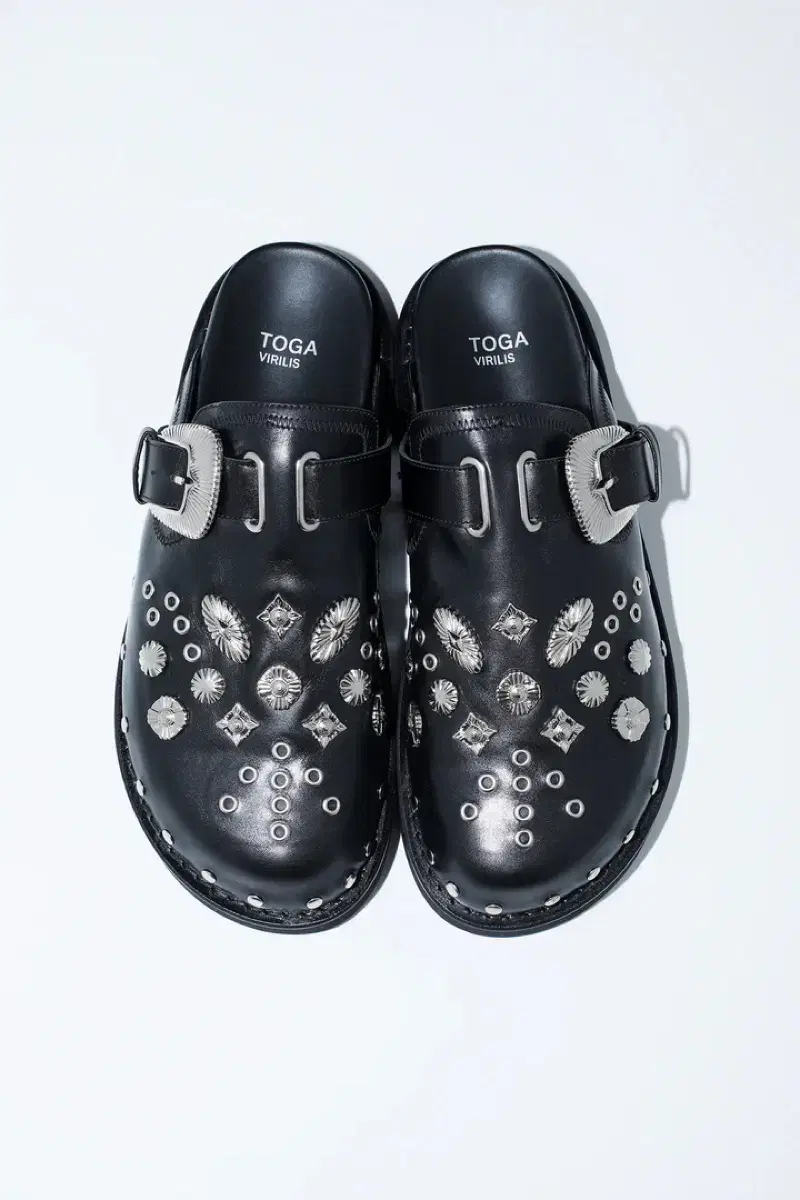 Toga Billlie AJ1066 Mule Leather Black 44