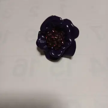 플라워 모티브 반지 퍼플