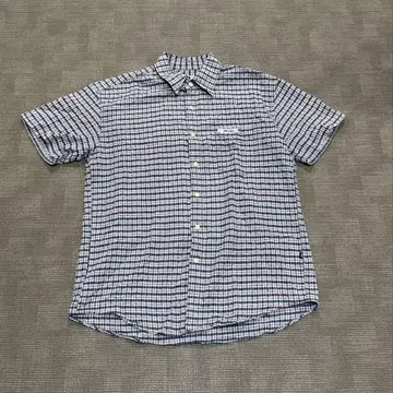 90s Piko 체크 무늬 시어서커 셔츠 M 반팔