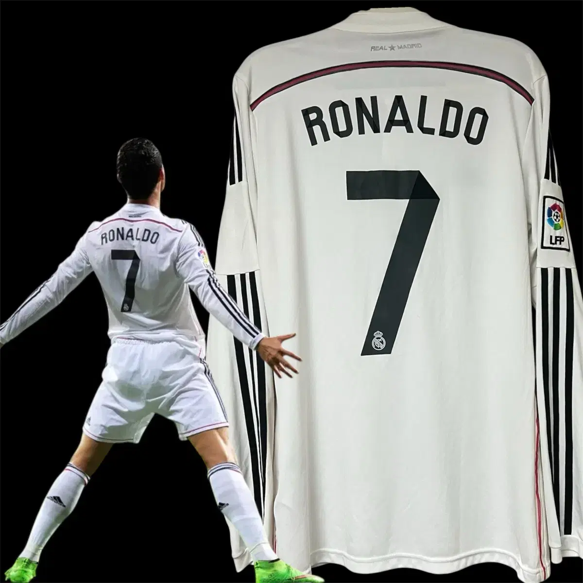 新品RONALDO11-12Real Madrid(H) #7 ロナウド 長袖 よーくん】ロナウド ＃7 レアル・マドリード11／12（H） adidas
