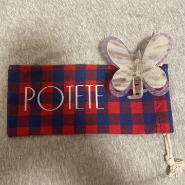 POTETE 버터플라이 헤어 클립 퍼플