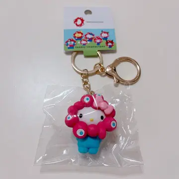 새상품 오사카 만국 박람회 산리오 밈쿠밈쿠 키티 입체 마스코트 키링
