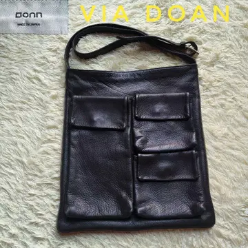 VIA doan 주름 가죽 숄더 백 made in japan