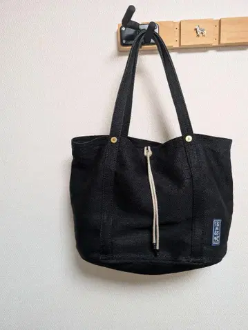 신자부 캔버스 블랙 토트백
