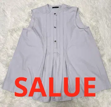 새상품급 SALUE 슬리브리스 블라우스 셔츠 라벤더