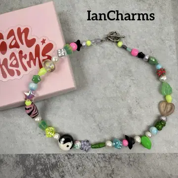 IanCharms 비즈 목걸이 박스 포함 멀티 컬러 이안 참