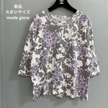 새상품급 빅 사이즈 mode giere 플라워 상의