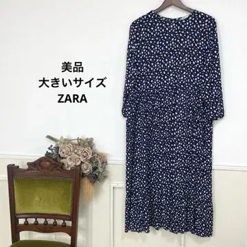 새상품급 빅 사이즈 자라 랜덤 도트 원피스