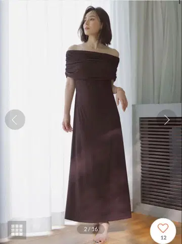 anuans 뉘앙스 오프숄더 개더 원피스