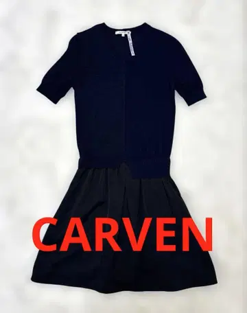 컨디션 최상 CARVEN 칼벤 원피스 네이비 블랙 S