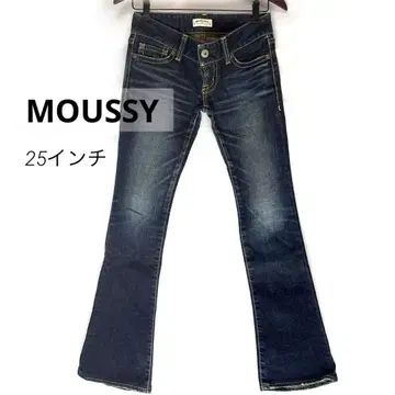 MOUSSY 마우지 플레어 데님 일본제 25인치 스트레치