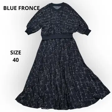 BLUE FRONCE 셋업 돌먼 슬리브 플리츠 스커트 40