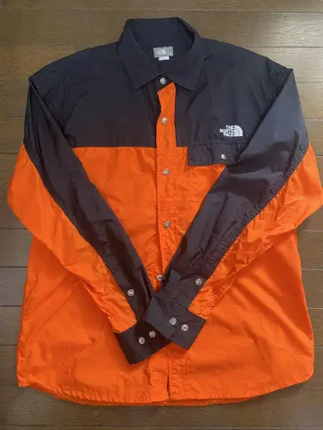 THE NORTH FACE 눕시 셔츠 M 오렌지/블랙