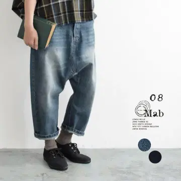 에코로코 08Mab 사루엘 데님 팬츠 M 새상품급