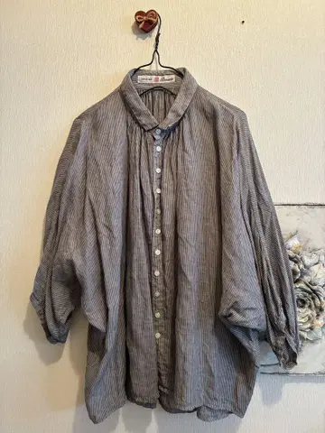 Brocante 스트라이프 반소매 셔츠