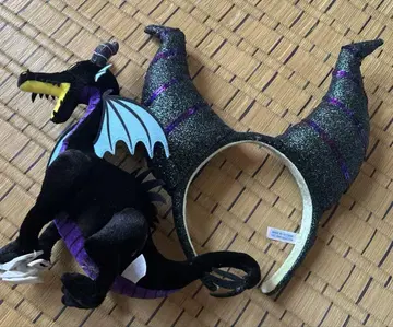 디즈니 리조트 말레피센트 어깨에 올리는 봉제 인형 머리띠 세트