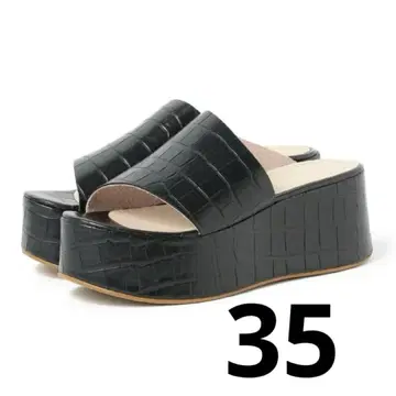 REMME 비대칭 엠보 통굽 샌들 Ray beams 35