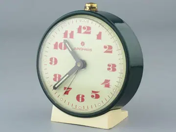 JUNGHANS 소형 탁상 시계 알람 시계 수동 와인딩 작동 빈티지