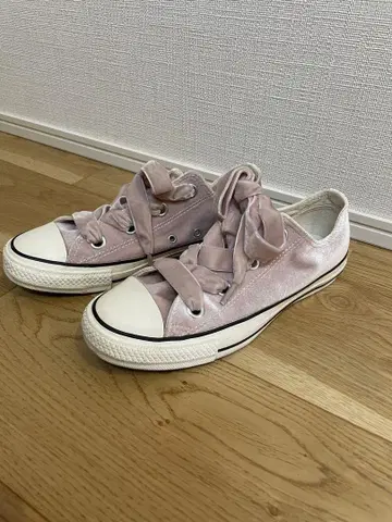 CONVERSE 벨로아 핑크 스니커즈 25cm