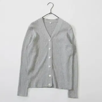MUJI 무인양품 실크 블렌드 리브 니트 가디건 L 사이즈