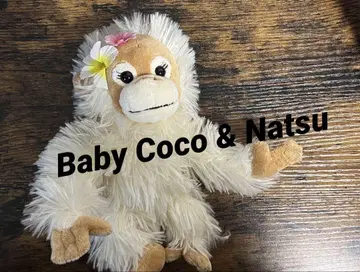 Baby Coco & Natsu 원숭이 화이트 봉제 인형
