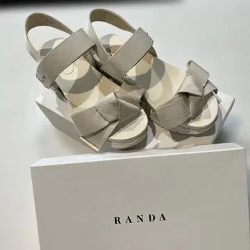 RANDA 베이지 리본 포함 스포츠 샌들