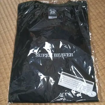 SUPERBEAVER 20주년 로고 티셔츠 블랙/L 사이즈 슈퍼 비버