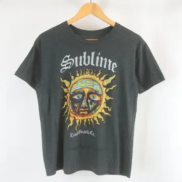 새상품급 Sublime 로고 태양 해골 프린트 락 밴딩 티셔츠 S