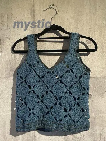 mystic 크로셰 뜨개질 니트 뷔스티에 2WAY
