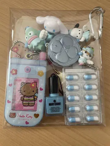가챠 파우치 8종 세트 산리오 블루 계열
