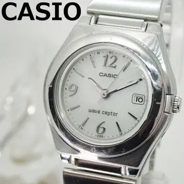 작동 카시오 CASIO 웨이브 셉터 여성용 전파 솔라 손목시계
