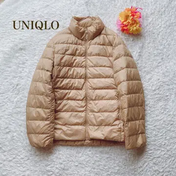 유니클로 [XL] 베이지 다운 자켓 캐주얼 경량