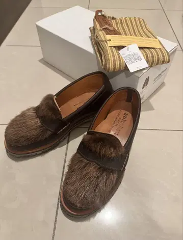 정가 7만 엔 유케텐 Penny Loafer W/Beaver Hair