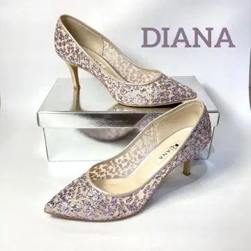 DIANA 글리터 튤 펌프스 하이힐 시어 24.5cm