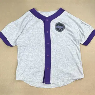 90s MLB 록키스 게임 셔츠 유니폼 양면 로고