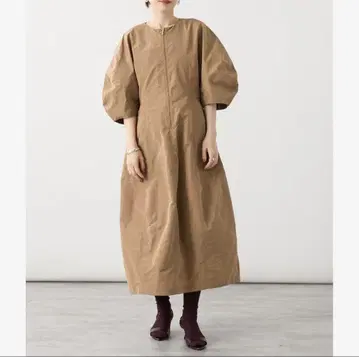 24AW VERMEIL par iena 브라이트 타프타 커브 원피스