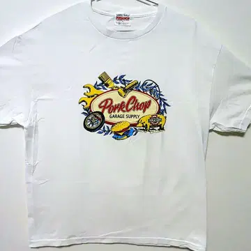 Pork Chop Garage Supply 티셔츠 XL 화이트