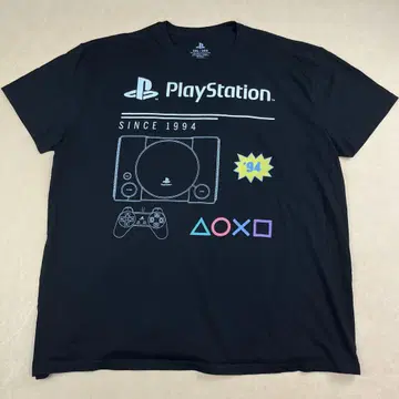 Playstation 티셔츠 블랙 레트로 올드 2XL