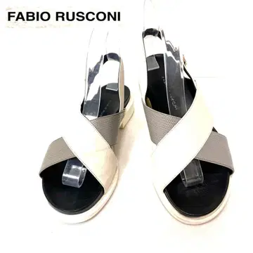 FABIO RUSCONI 파비오 루스코니 화이트/그레이 샌들 23cm