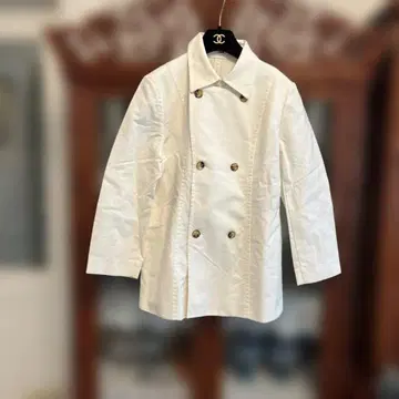 DAKS 화이트 더블 브레스트 자켓 한 코트? 9AR