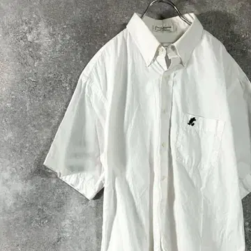 디즈니 스토어 미키 자수 버튼 다운 셔츠 화이트