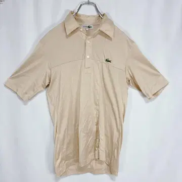 CHEMISE LACOSTE 베이지 반팔 피케 셔츠