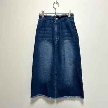 아카이브 여성용 롱 스커트 데님 스커트 블루 M