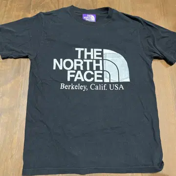 THE NORTH FACE 퍼플 라벨 로고 티셔츠 M 블랙