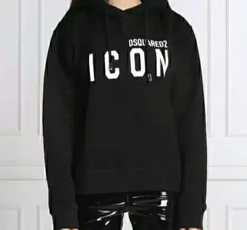 디스퀘어드 ICON 후드티 트레이닝복 블랙
