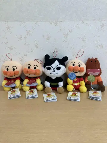 가자! 호빵맨 코로후와 봉제 인형 5개 세트