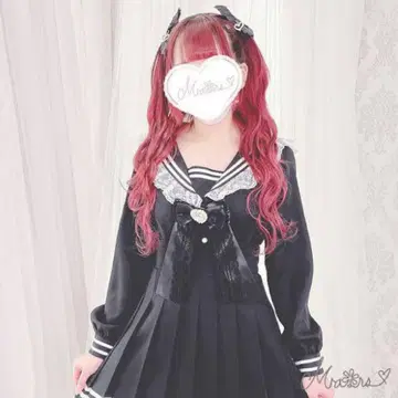 MARS 세일러 카라 블랙 스커트 셋업