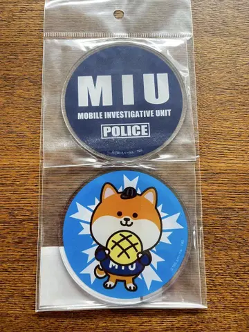 MIU404 폴리 마루 아크릴 코스터 2장 세트